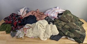 lot 111 image: Large Assortment of Mostly Womens Clothing Sizes L-XXL American Eagle, Universal Thread, Candies and More Z