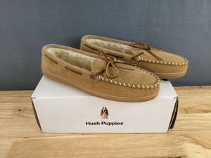 lot 91A image: New Womens Hush Puppies Coretta Moccasin Slippers Size 10 N