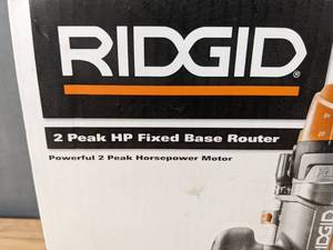 lot 33B image: Brand New Ridgid 11 Amp 2 HP 12 in. Corded Fixed Base Router I