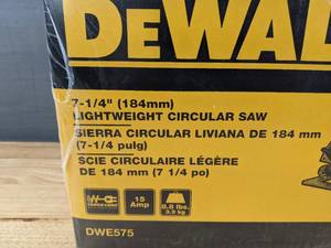 lot 66A image: Brand New DeWalt 15 Amp Corded 7-14 in. Lightweight Circular Saw O