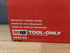 lot 53B image: Brand New Milwaukee M18 18V Lithium-Ion Cordless Jobsite Radio I