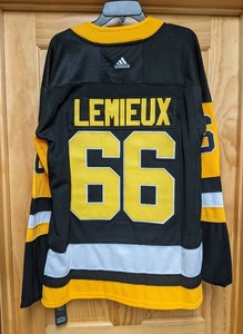 lot 39C image: Brand New Adidas Mario Lemieux Pittsburgh Penguins NHL Hockey Jersey Mens size 52 Large I