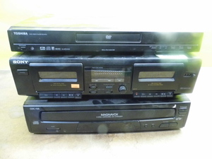 RR-Magnovox 5 disc changer, Sony dual Cassette and  Toshiba DVD player