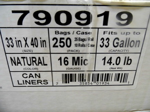 MM-33 gallon bags