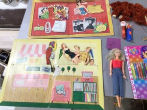A GREAT CREATIVITY LOT BARBIE 2 INTERACTIVE BOOKS, OLD CHILDREN BOOKS AND COLORING BOOK