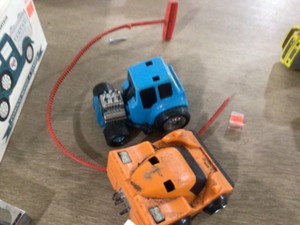 ASST OF VINTAGE TOYS INCLUDING TWO ZIP STRIP CARS