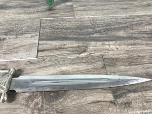 lot 50 image: Glass Handle Dagger with Myan Pictured on Handle