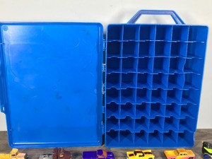 lot 59 image: Lot of Die Cast Cars with Hot Wheels Carrying Case