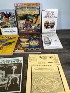 lot 72 image: Lot of Collector Books for John Deere, Comics, Depression Glass, Beer Cans, Guns, Toys, Stamps and More