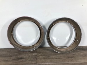 lot 89 image: Pair of Vintage Chrome Headlight Bezels