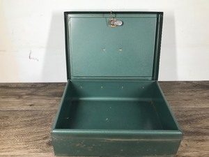 lot 98 image: Heavy Duty Metal Box with Key