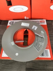 lot 117 image: 7 - Commercial Electric 6 Inch Brushed Nickel Open Recessed Trim ( All New in the Package)