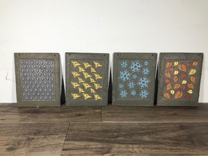 lot 121 image: Designs made on Stone ( 4 total) Designs on both Sides