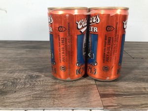 lot 174 image: 6 Collectible Beer Cans - Old Cars Beer