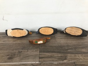 lot 205 image: 4 - Ducks Carved out of Wood