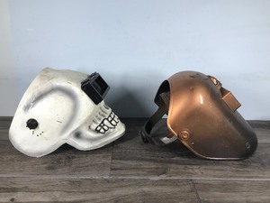 lot 232 image: 2 - Welding Helmets (One is shaped like a skull & the other has a Skull at the Top)