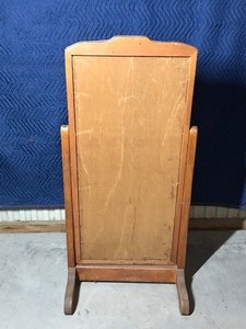 lot 495 image: Solid Wood Cheval Mirror