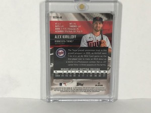lot 397 image: 2021 TOPPS STADIUM CLUB CHROME BASEBALL CARD MINN TWINS ALEX KIRILLOFF ROOKIE RC AUTOGRAPH AUTO #SCCBA-AK