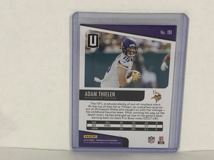 lot 395 image: 2019 Panini Unparalleled #191 Adam Thielen Minnesota Vikings NFL Football Trading Card