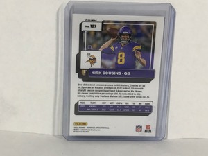 lot 385 image: 2022 KIRK COUSINS PANINI DONRUSS OPTIC HOLO BLUE STARS #127 VIKINGS