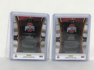 lot 381 image: 2 - 2023 Panini Select Draft Picks CJ Stroud & Justin Fields Ohio State Football Cards