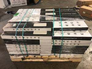 lot 1 image: 43 Boxes of MSI Monde White 12 MIL x 7 in. W x 48 in. L Low Gloss Click Clock Waterproof Luxury Vinyl Plank Flooring (23.8 sq. ft.Case) Customer Returns See Pictures