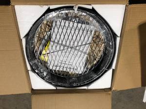 lot 24 image: Vertical 16 in. Steel Charcoal Smoker, Heavy-Duty Round BBQ Grill for Outdoor Cooking in Black Customer Returns See Pictures