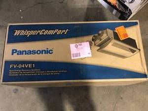 lot 46 image: Panasonic WhisperComfort 4020, 2010 CFM Ceiling-Wall Energy Recovery VentilatorBath Exhaust Fan for Balanced Ventilation  Customer Returns See Pictures
