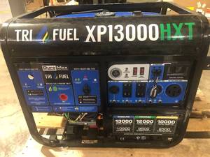 DUROMAX 13,000-Watt10,500-Watt Tri-Fuel Remote Start Gasoline Propane Natural Gas Portable Generator with CO Alert Customer Returns See Pictures