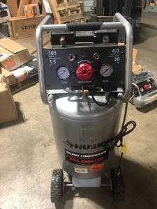Husky 20 Gal. Vertical Electric-Powered Silent Air Compressor Customer Returns See Pictures