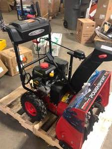 PowerSmart 24 in. Two-Stage Gas Snow Blower with Electric Start and LED Light and Heated Handles   Customer Returns See Pictures