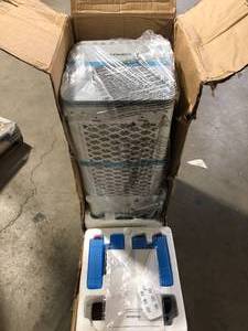 Gymax 8,000 BTU Portable Air Conditioner Cools 100 Sq. Ft. with 3 Speeds in White  Customer Returns See Pictures