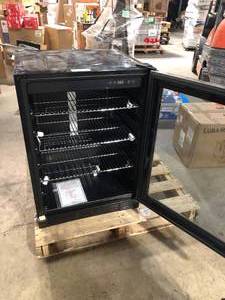 Galanz 24 in. 47-Bottle Wine Cooler in Stainless Steel, with Electrical Temperature Control   Customer Returns See Pictures