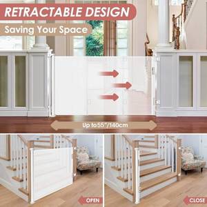 lot 10 image: Cheeglu Retractable Baby Gate for StairsDog Gate for Doorways
