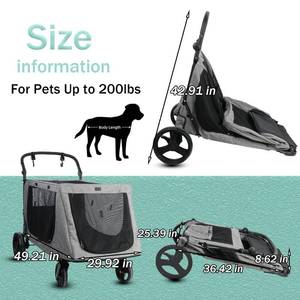 lot 12 image: Zhuokece Dog Stroller for Extra Large Dogs