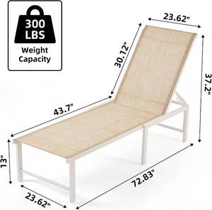 lot 16 image: Eongdn Outdoor Pool Chaise Loungers (2 Pieces)