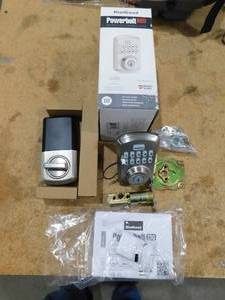 Kwikset Powerbolt 250 10-Button Keypad Satin Nickel Transitional Electronic Deadbolt Door Lock