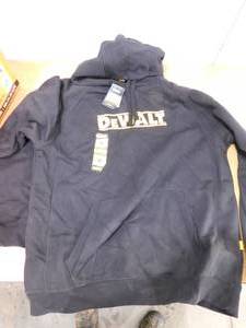 DEWALT Logan Mens Size XL Black CottonPolyester Water Resistant Hooded Sweatshirt