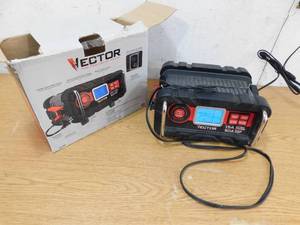 VECTOR 15 Amp Automatic 12V Battery Charger with 50 Amp Engine Start and Alternator Check