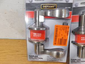 (3) New - Defiant Olympic Stainless Steel Keyed Entry Door Lever