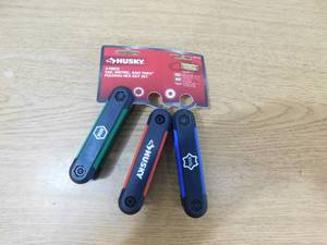 Husky SAEMetric Folding Hex Key Set With Bonus Torx Set (3-Piece)