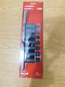 Husky 12 in. Drive Hex Bit Impact Socket Set MM (7-Piece)