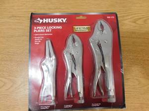 Husky Locking Pliers Set (3-Piece)