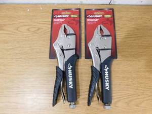 (2) 10 in. Curved Jaw Locking Pliers with Rubber Grip