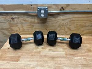lot 31 image: IGNITE by SPRI Set of- 35 LB Hex Weights