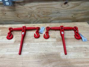 lot 44 image: ULTRA-TOW Lot of 2-  516in. Ratchet Chain Binders  5400-Lb. Load Capacity
