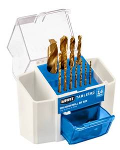 lot 82 image: HART TABLETOP 14PC TITANIUM DRILL BIT SET