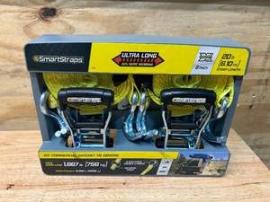 lot 34 image: SMARTSTRAPS Pack of 2- 20 ft Commercial Ratchet Tie Downs