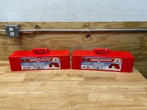 lot 36 image: FLEXIBLE FLYER Lot of 2- Snow Fort Building Kits Brick Form & Sand Castle Mold Blocks, Beach & Winter Toy