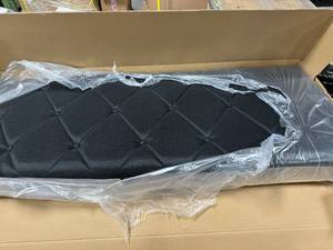 lot 26 image: MOLBLLY Full Upholstered Platform Bed - Black